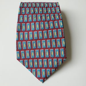 Parisian Signature Red Multicolored tie
